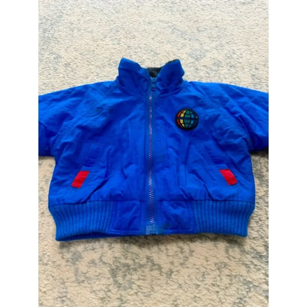 Vintage 1980/1990 London Fog retro blue kids' bomber jacket